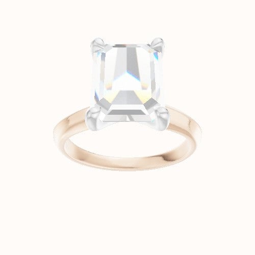 Modified Knife Edge Engagement Ring With Four Prong Head
