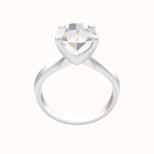 Modified Knife Edge Engagement Ring With Four Prong Head