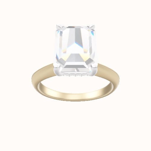 Modified Knife Edge Engagement Ring With Front set gallery Head