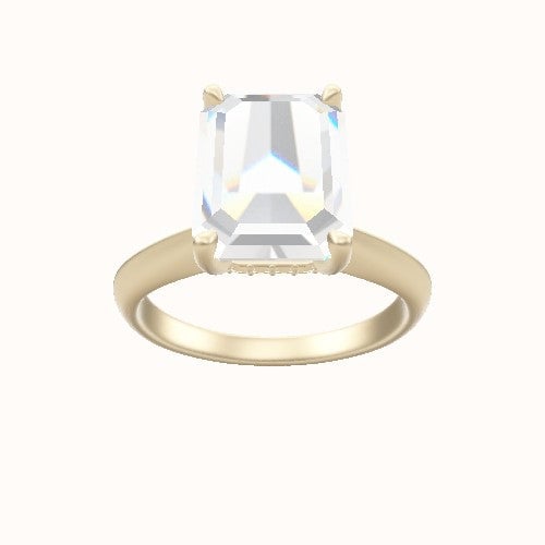 Modified Knife Edge Engagement Ring With Front set gallery Head