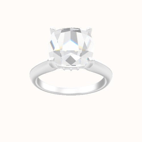 Modified Knife Edge Engagement Ring With Front set gallery Head