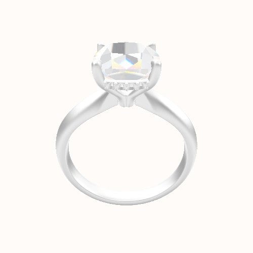Modified Knife Edge Engagement Ring With Front set gallery Head
