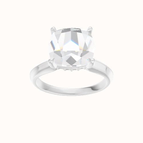 Modified Knife Edge Engagement Ring With Front set gallery Head