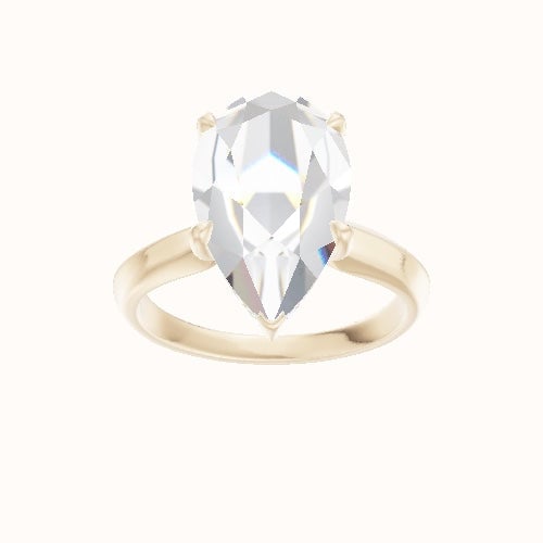 Modified Knife Edge Engagement Ring With Low Set Pave  Hidden Halo Head