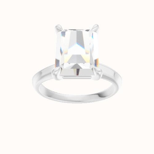 Modified Knife Edge Engagement Ring With Standard Four Prong Head