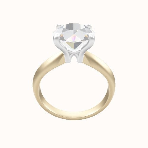 Modified Knife Edge Engagement Ring With X Gallery Head