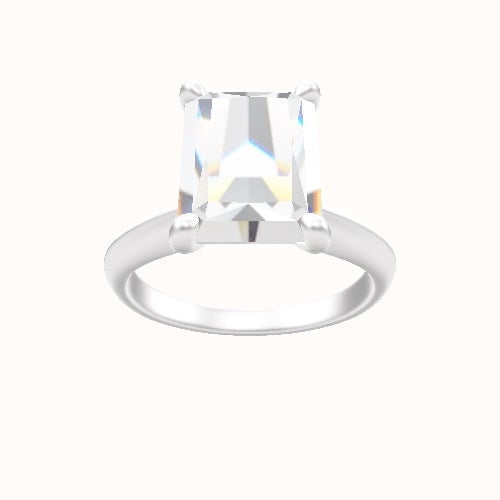Modified Knife Edge Engagement Ring With X Gallery Head
