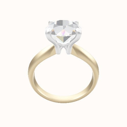 Modified Knife Edge Engagement Ring With X Gallery Head