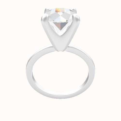 Open Solitaire Engagement Ring With Classic Four Prong Head