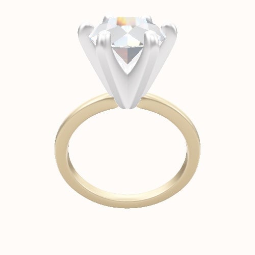 Open Solitaire Engagement Ring With Classic Six Prong Head