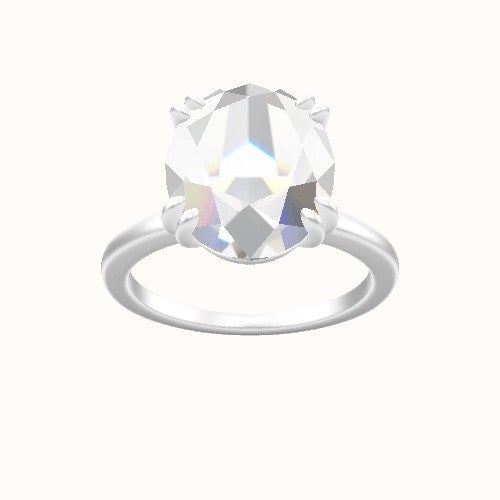 Open Solitaire Engagement Ring With Double Prongs Head