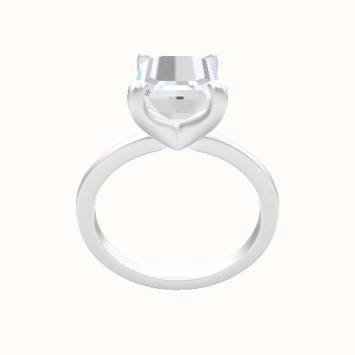 Open Solitaire Engagement Ring With Four Prong Head