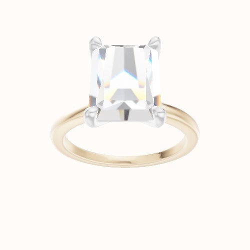 Open Solitaire Engagement Ring With Four Prong Head
