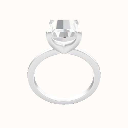 Open Solitaire Engagement Ring With Four Prong Head