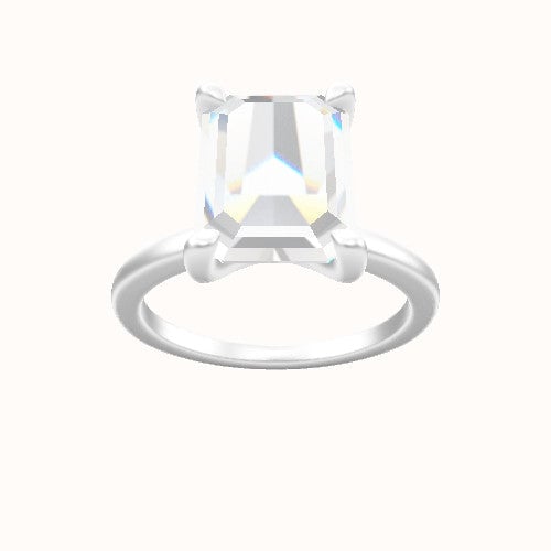 Open Solitaire Engagement Ring With Four Prong Head