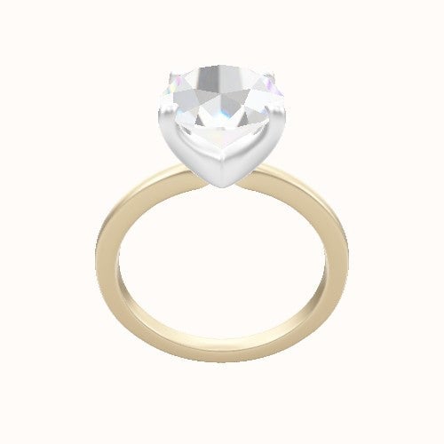 Open Solitaire Engagement Ring With Four Prong Head