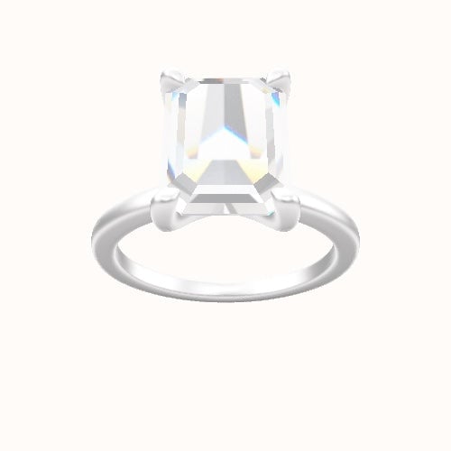 Open Solitaire Engagement Ring With Four Prong Head