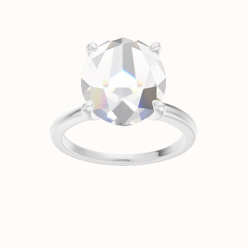 Open Solitaire Engagement Ring With Four Prong Head