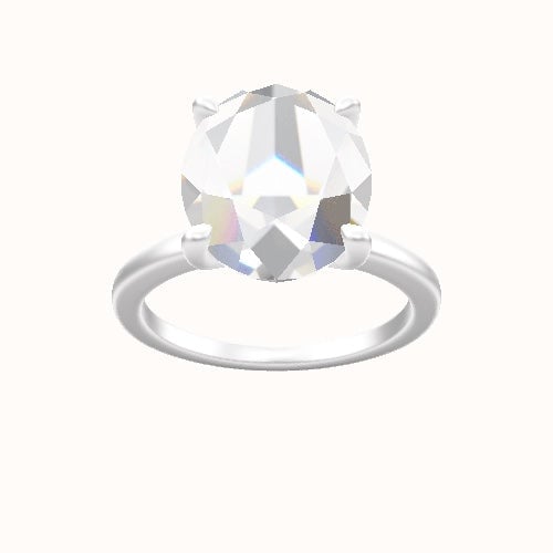Open Solitaire Engagement Ring With Four Prong Head