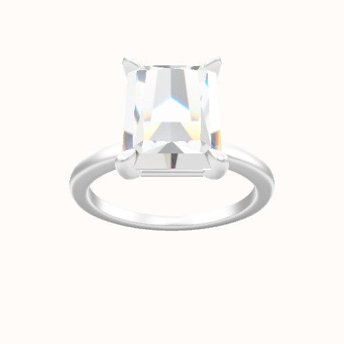 Open Solitaire Engagement Ring With Standard Four Prong Head