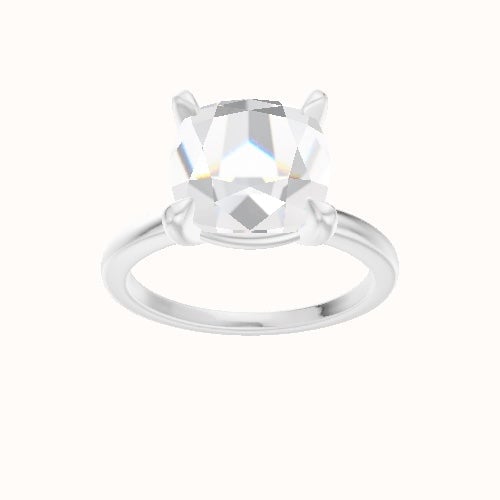 Open Solitaire Engagement Ring With Standard Four Prong Head