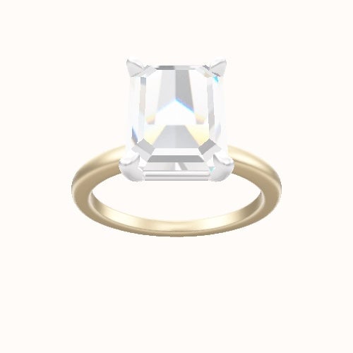 Open Solitaire Engagement Ring With Standard Four Prong Head