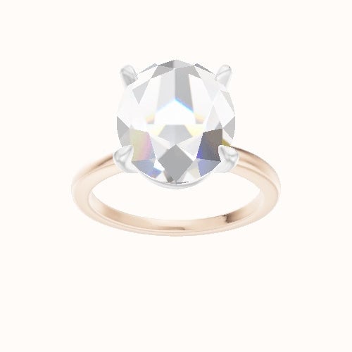 Open Solitaire Engagement Ring With Standard Four Prong Head