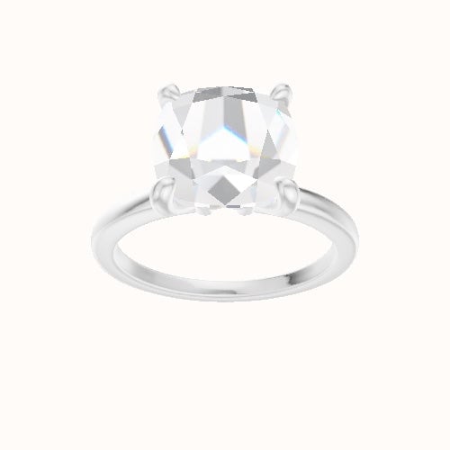 Open Solitaire Engagement Ring With X Gallery Head
