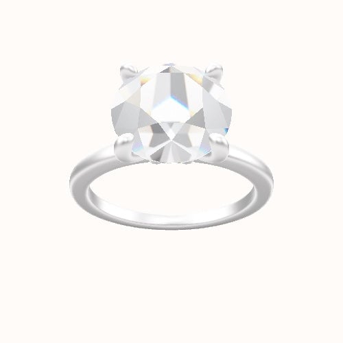 Open Solitaire Engagement Ring With X Gallery Head