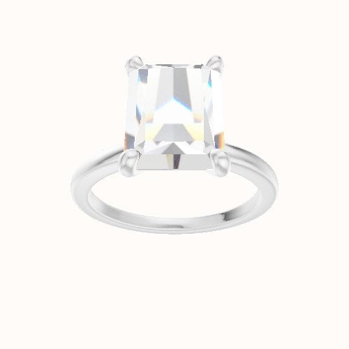 Open Solitaire Engagement Ring With X Gallery Head