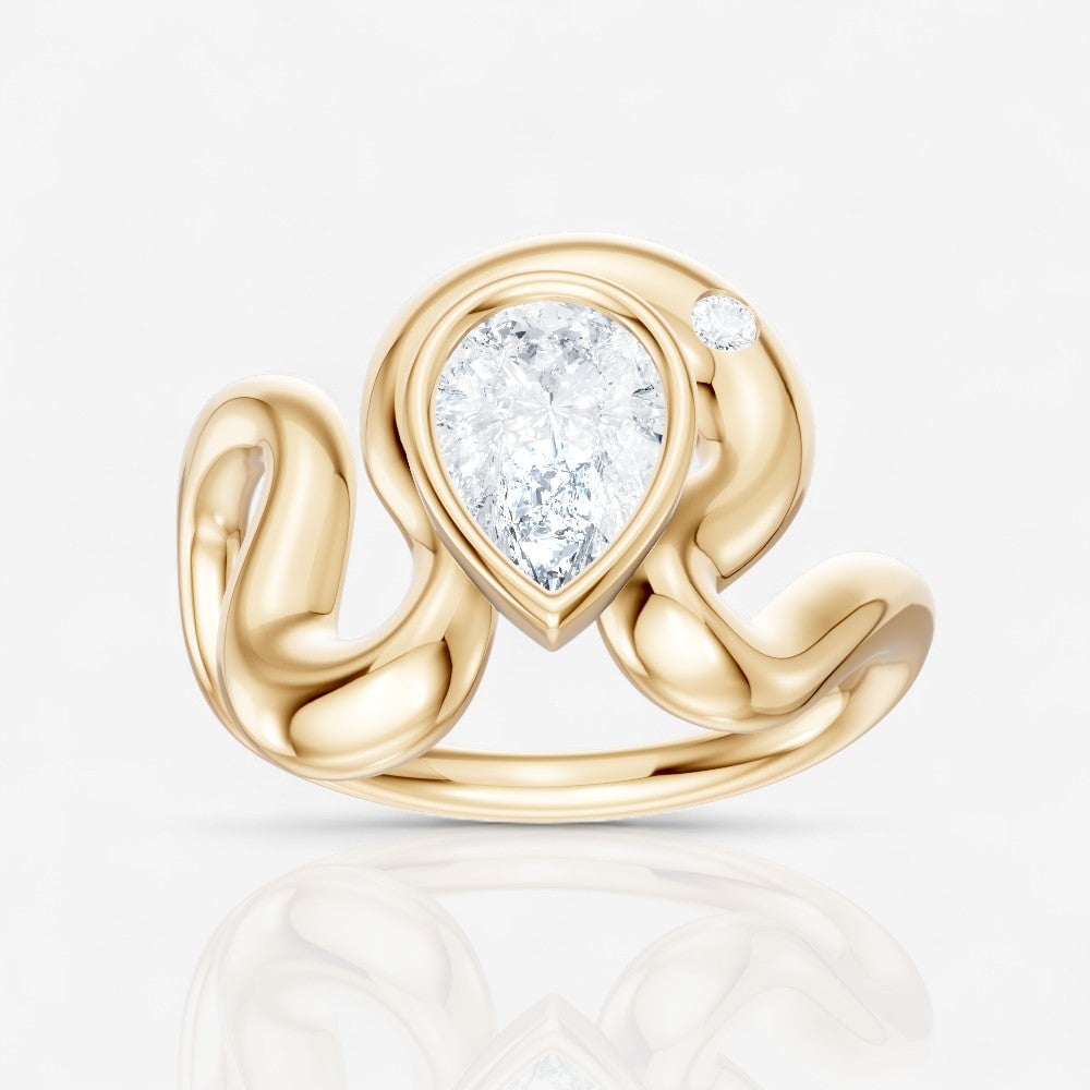 14kt yellow gold/side