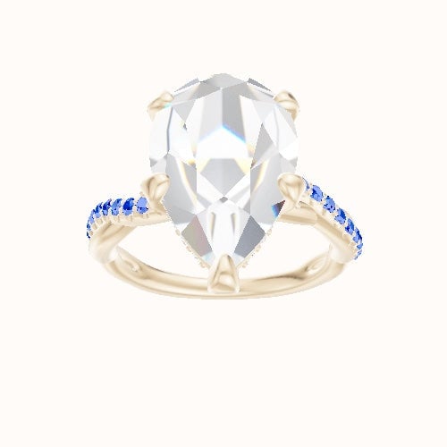 Pave Rope Engagement Ring With Pave Basket Head