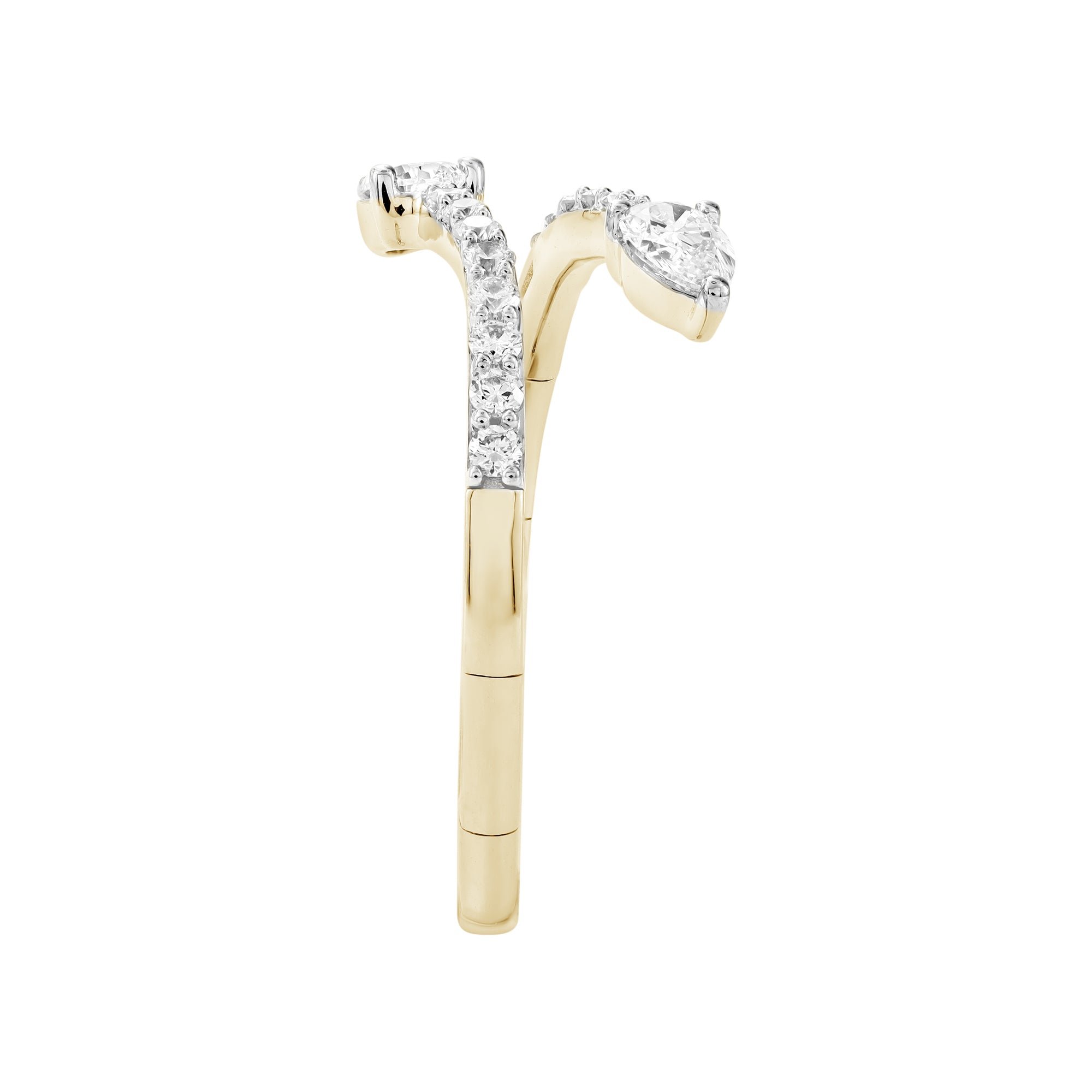 14kt yellow gold/7/side