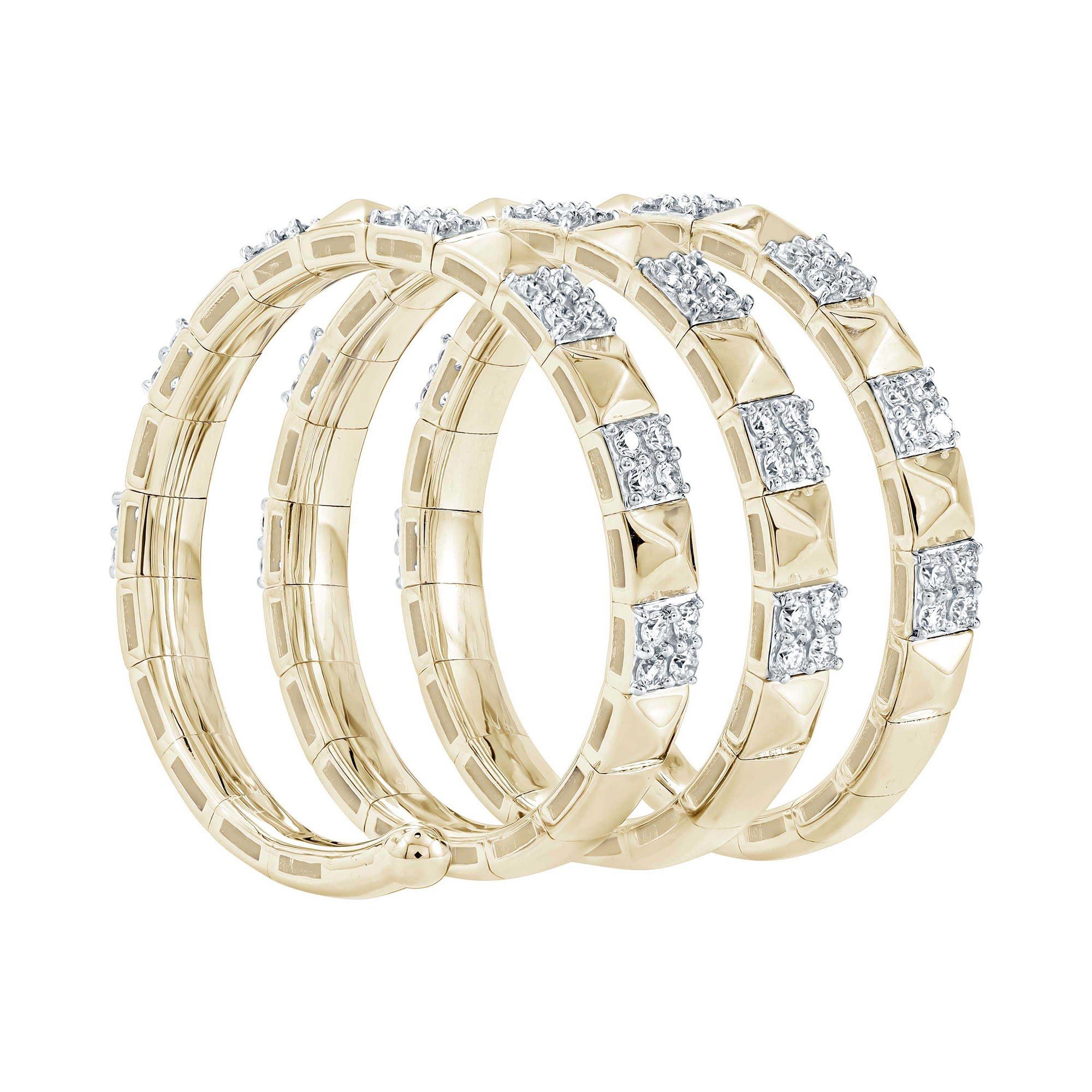 14kt yellow gold/7/side