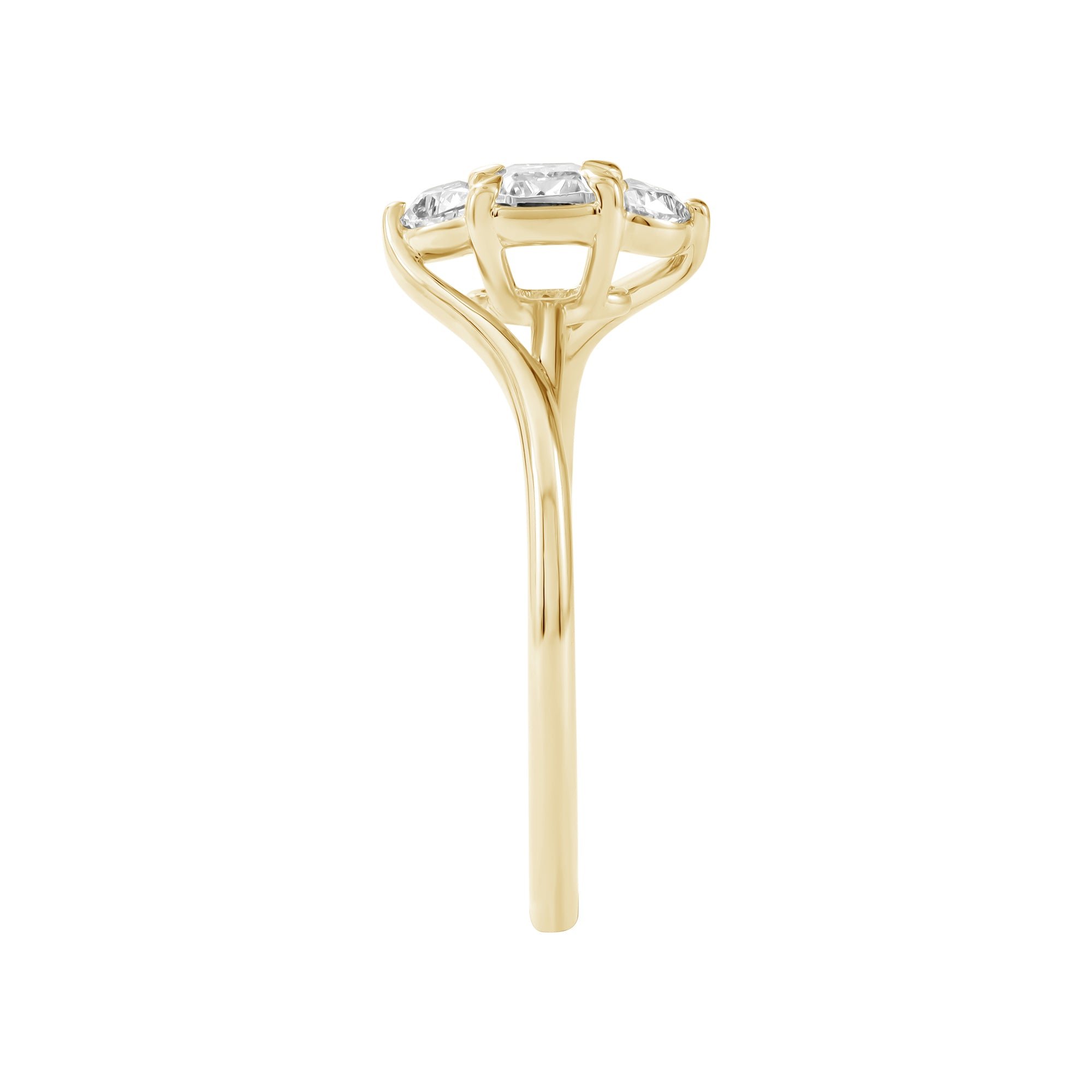 14kt yellow gold/7/side