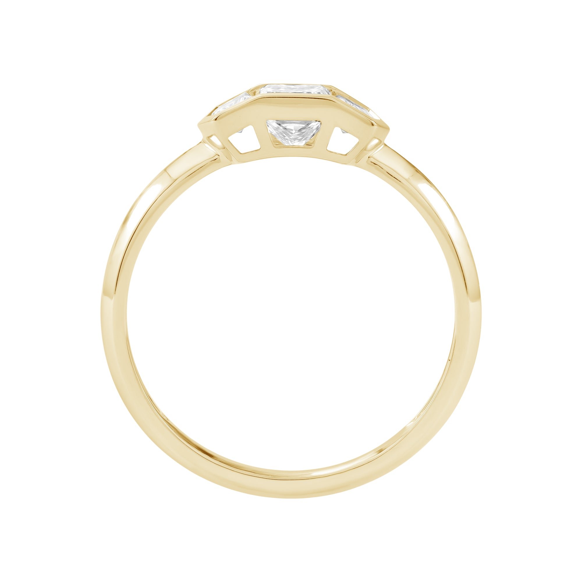 14kt yellow gold/7/front