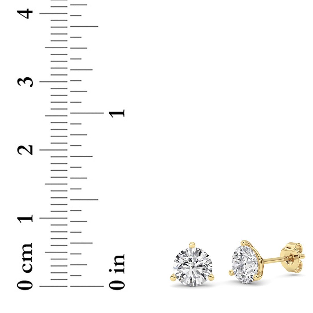 14kt yellow gold/2.50/push-back/measurements