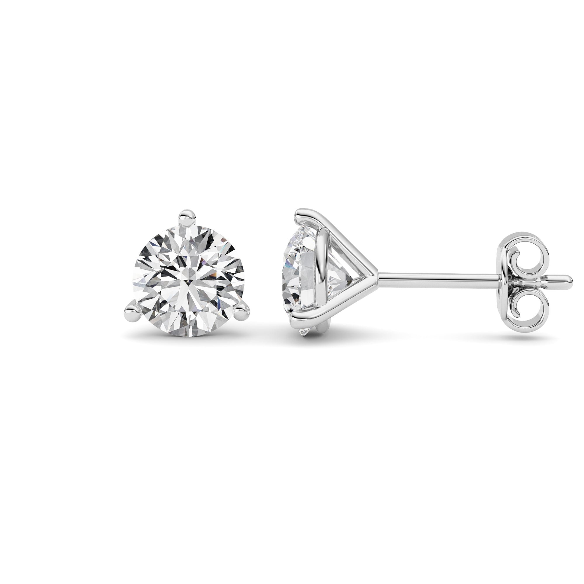 14kt white gold/4.50/push-back/side