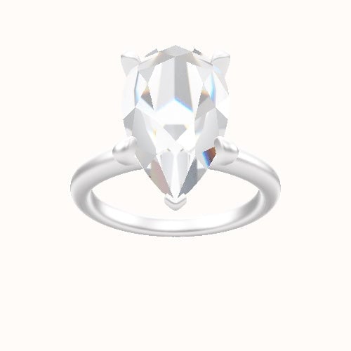 Rounded Solitaire Engagement Ring With Accent Diamond Head