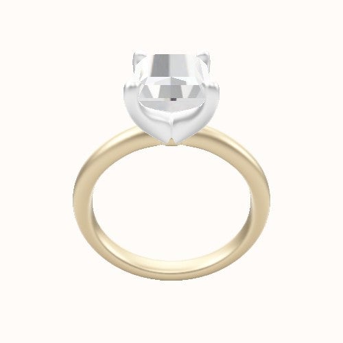 Rounded Solitaire Engagement Ring With Four Prong Head