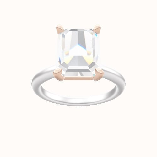 Rounded Solitaire Engagement Ring With Standard Four Prong Head