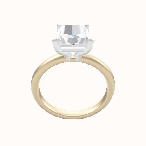 Rounded Solitaire Engagement Ring With Standard Four Prong Head