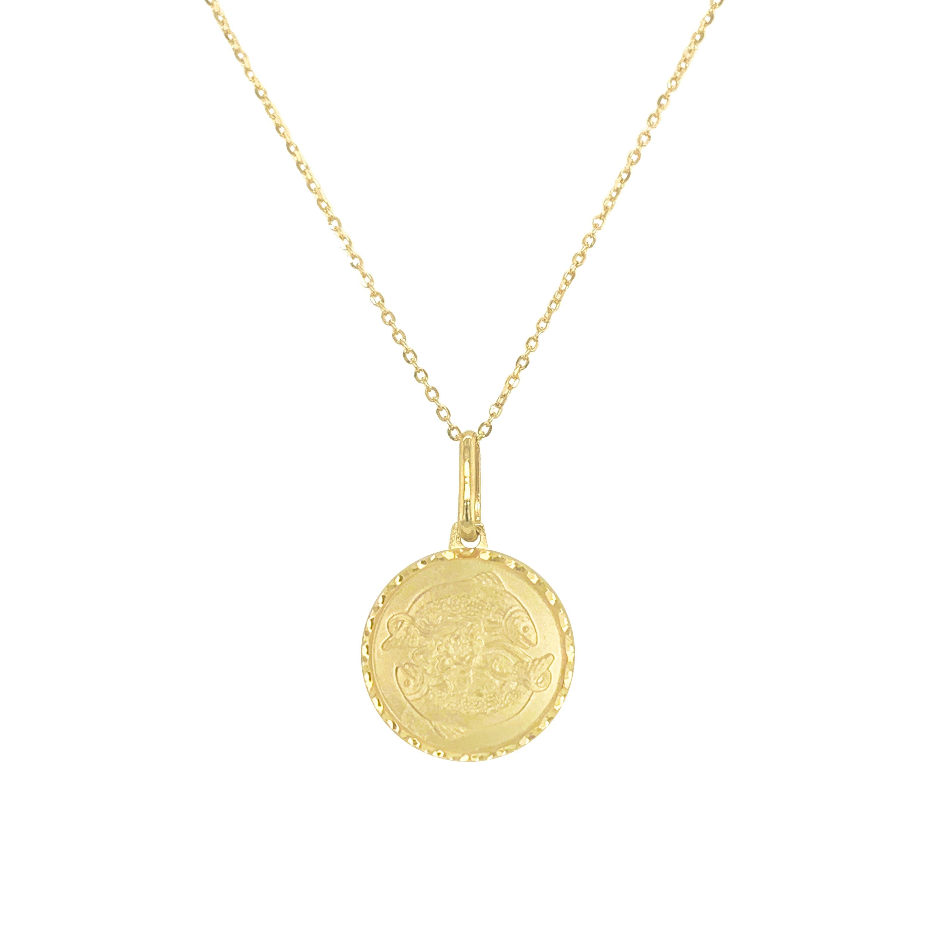 14kt yellow gold/pisces/top