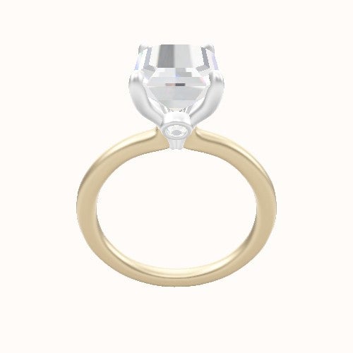 Solitaire Engagement Ring With Accent Diamond Head