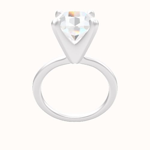 Solitaire Engagement Ring With Classic Four Prong Head