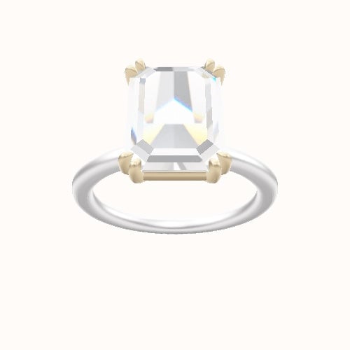 Solitaire Engagement Ring With Double Prongs Head