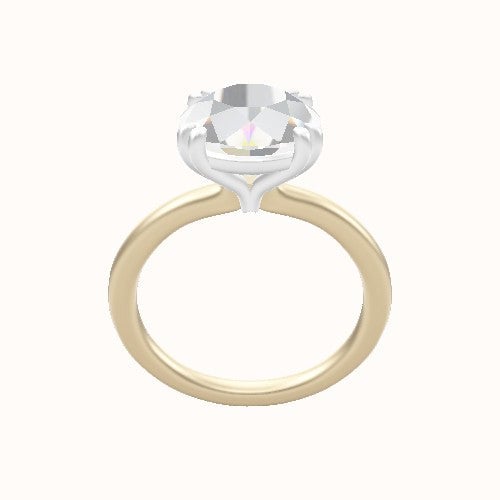 Solitaire Engagement Ring With Double Prongs Head