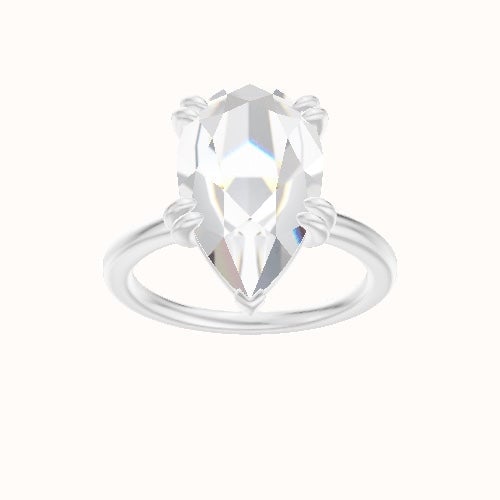 Solitaire Engagement Ring With Double Prongs Head