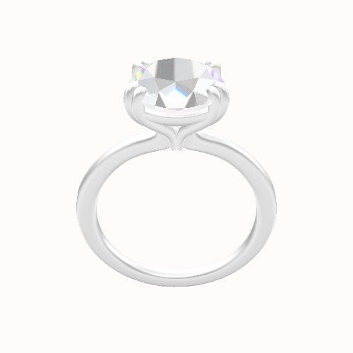 Solitaire Engagement Ring With Double Prongs Head