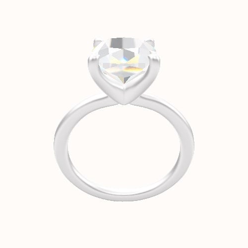 Solitaire Engagement Ring With Four Prong Head